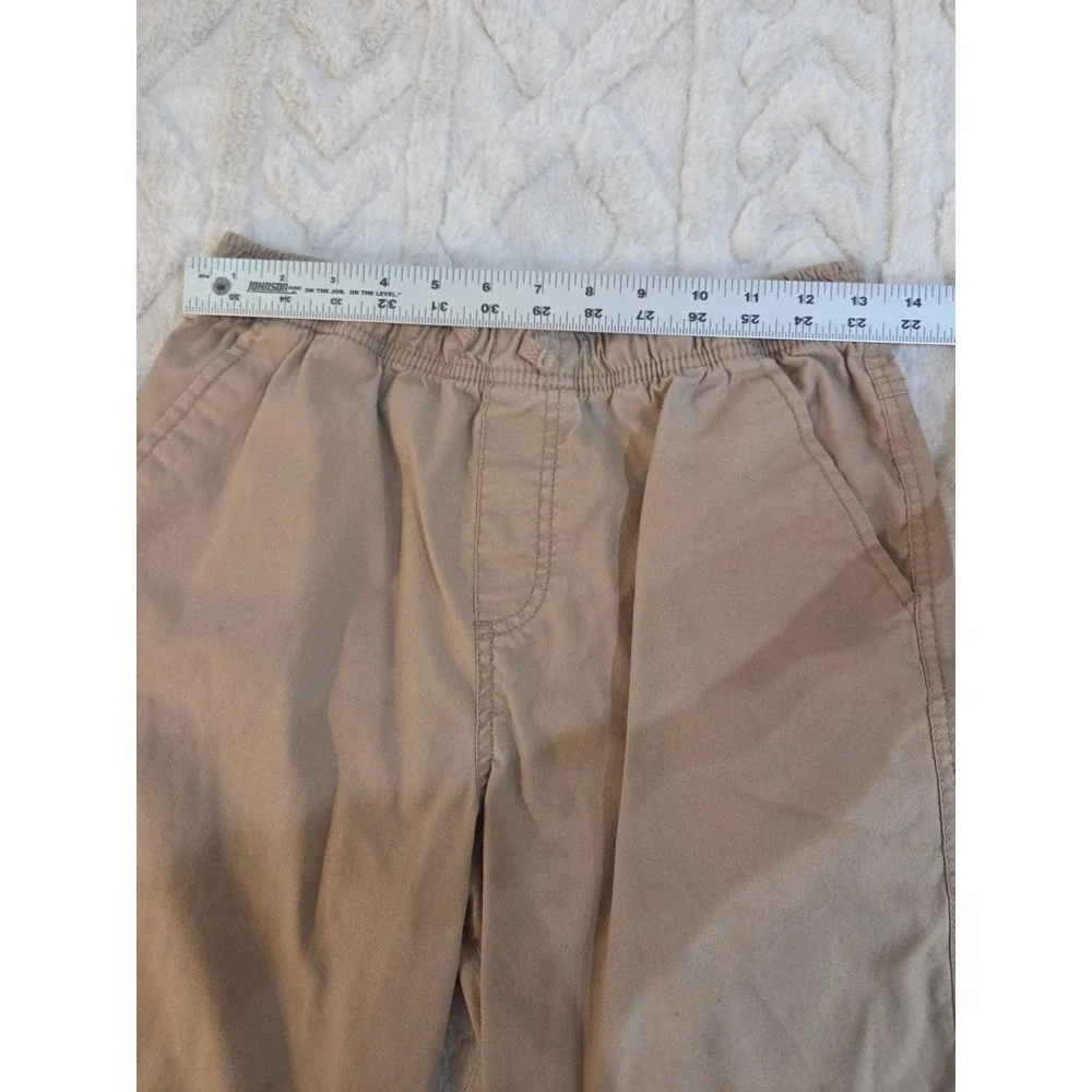 Wonder Nation Boys Tan Khaki Pull On Chino Shorts Size XL 14-16 Elastic Waist